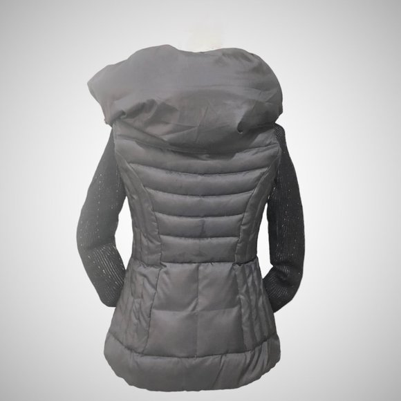 COLE HAAN Signature Hooded Down Feathers Quilted Stylish Puffer Vest Sz XS/S - Picture 2 of 7